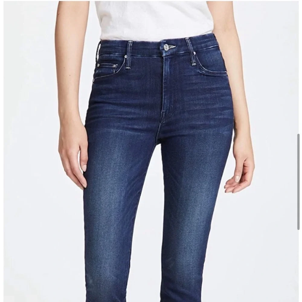 Mother High Waisted Looker Fray Hem Skinny - Size 24 - Picture 3 of 15